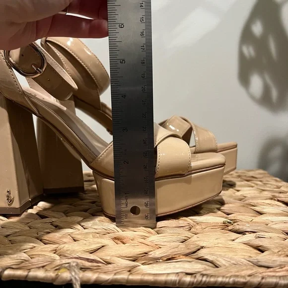 Sam Edelman Nolita Nude Ankle Strap Heel - Size 8 - Picture 12 of 12